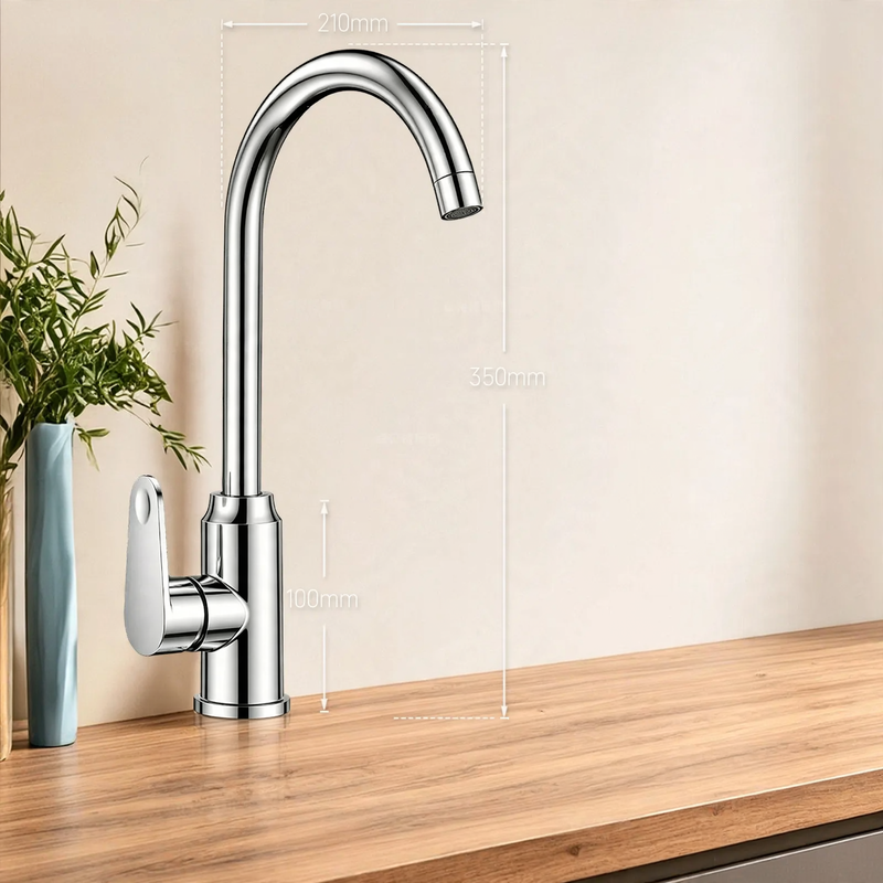 Kitchen faucet with splash protection, rotatable, Model S-10804