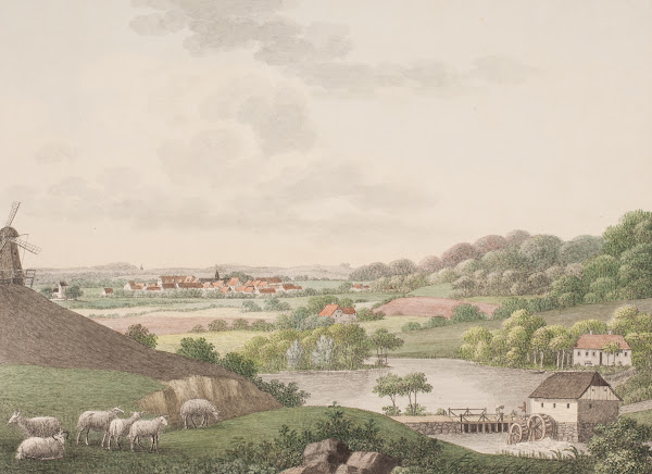 Christiansfeld fra den østlige side 1821  1822