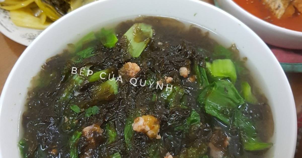Cải cay nấu rong biển khô