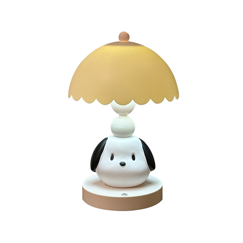 Dog table lamp in white, detachable