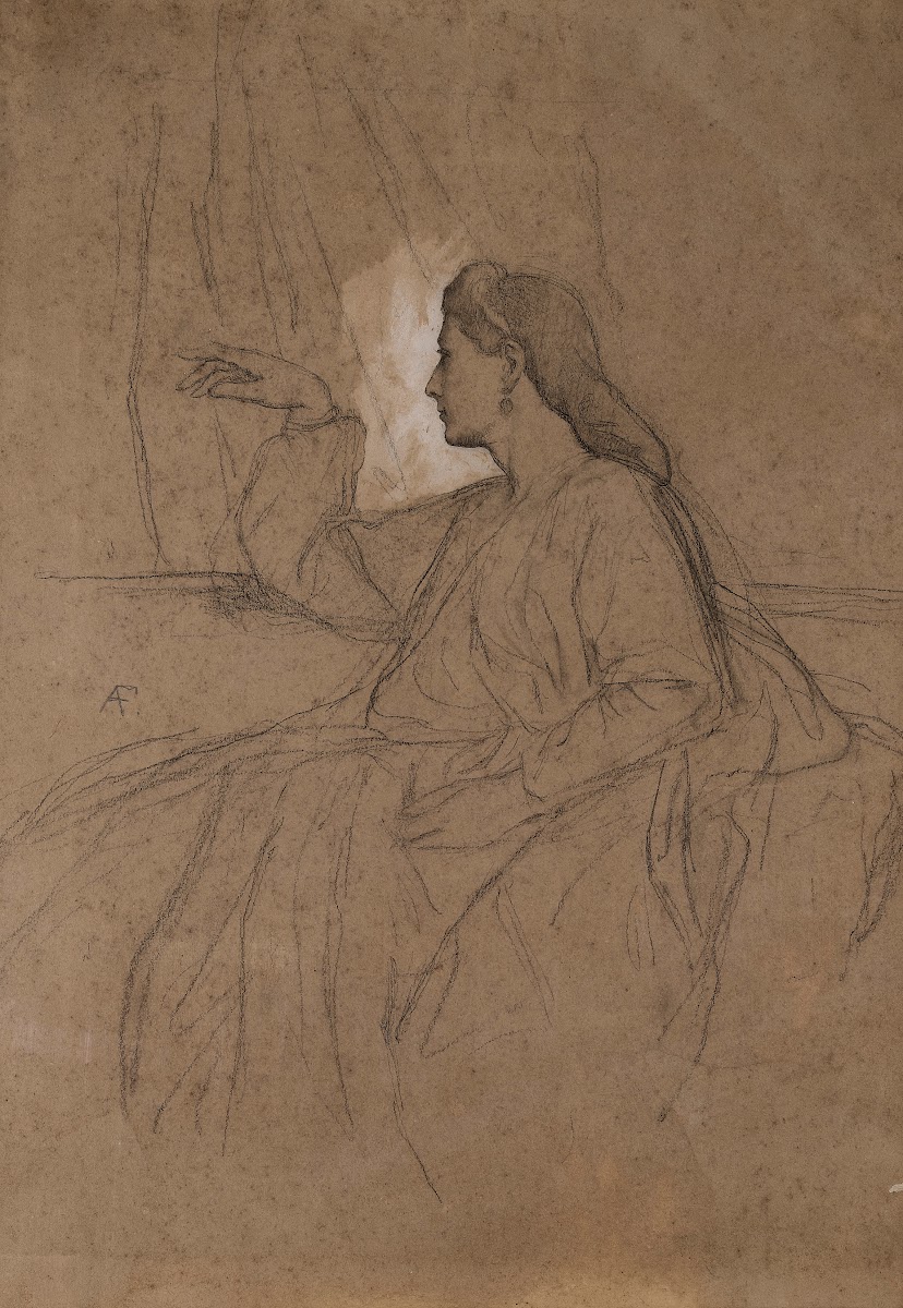 Lesbia mit dem Vogel circa 1866