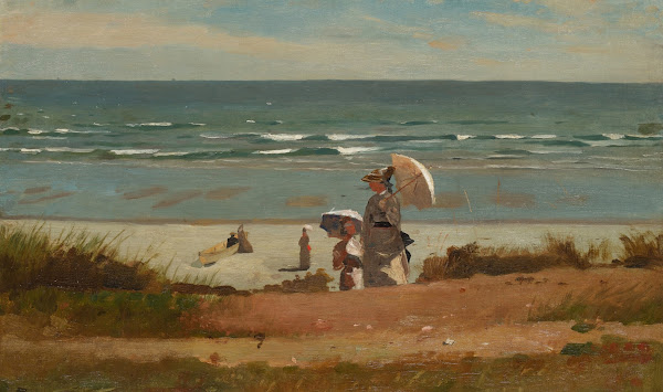 On the Beach at Marshfield circa1872