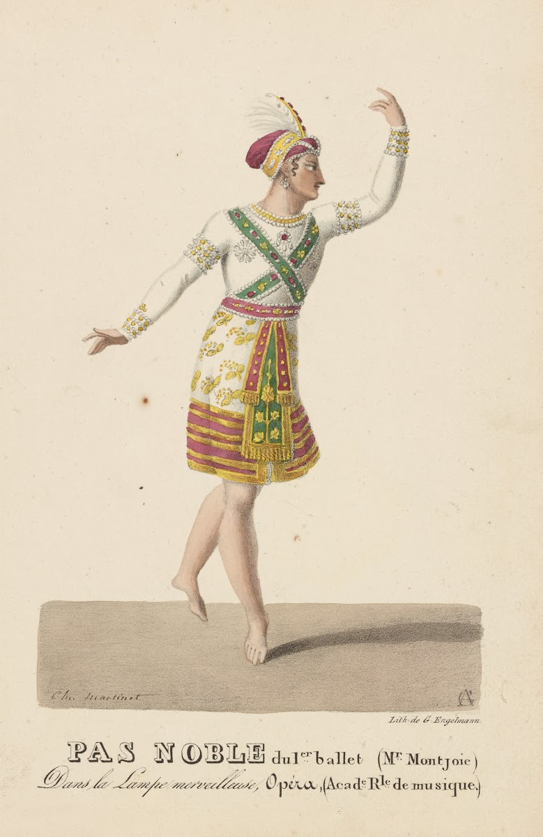 Pas noble du 1er ballet Mr Montjoie dans La lampe merveilleuse opéra 1822