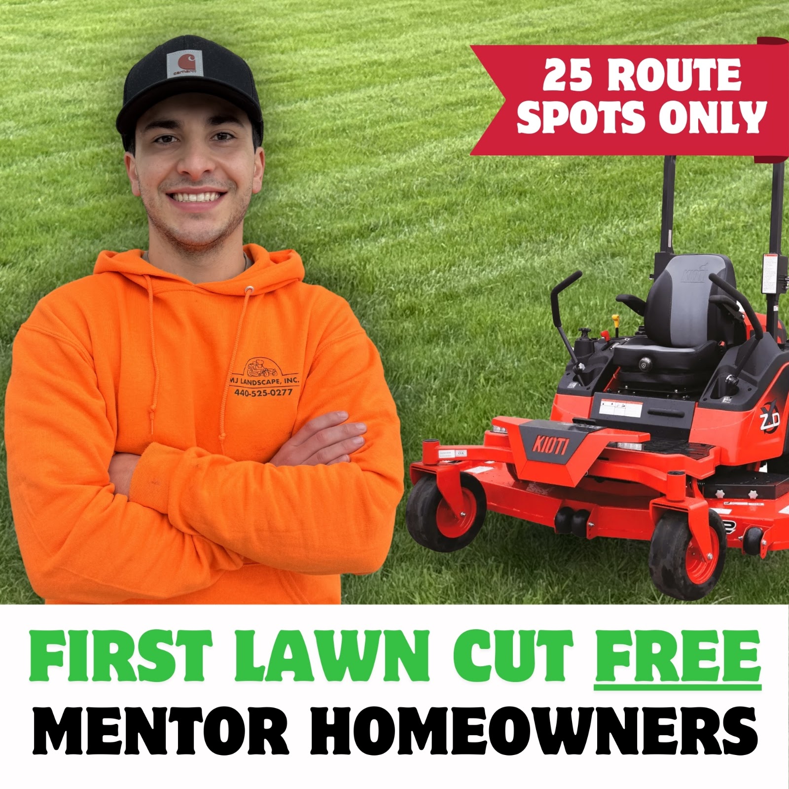 First Lawn Cut Free Mentor homeowners ad