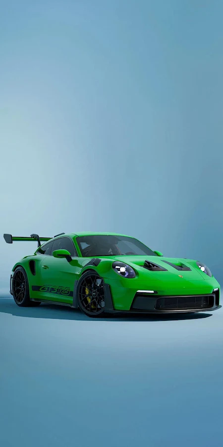 Green Porsche 911 GT3 RS Full HD iPhone Phone Wallpaper