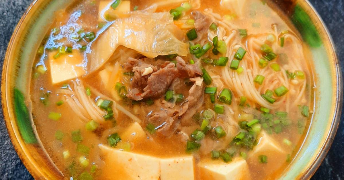 Canh kim chi thịt bò