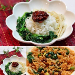 Vậy là món thịt bò xào kiểu Hàn Quốc đã hoàn thành. Ăn kèm với viên cơm trắng đặt trên miếng rong biển thật hấp dẫn này!