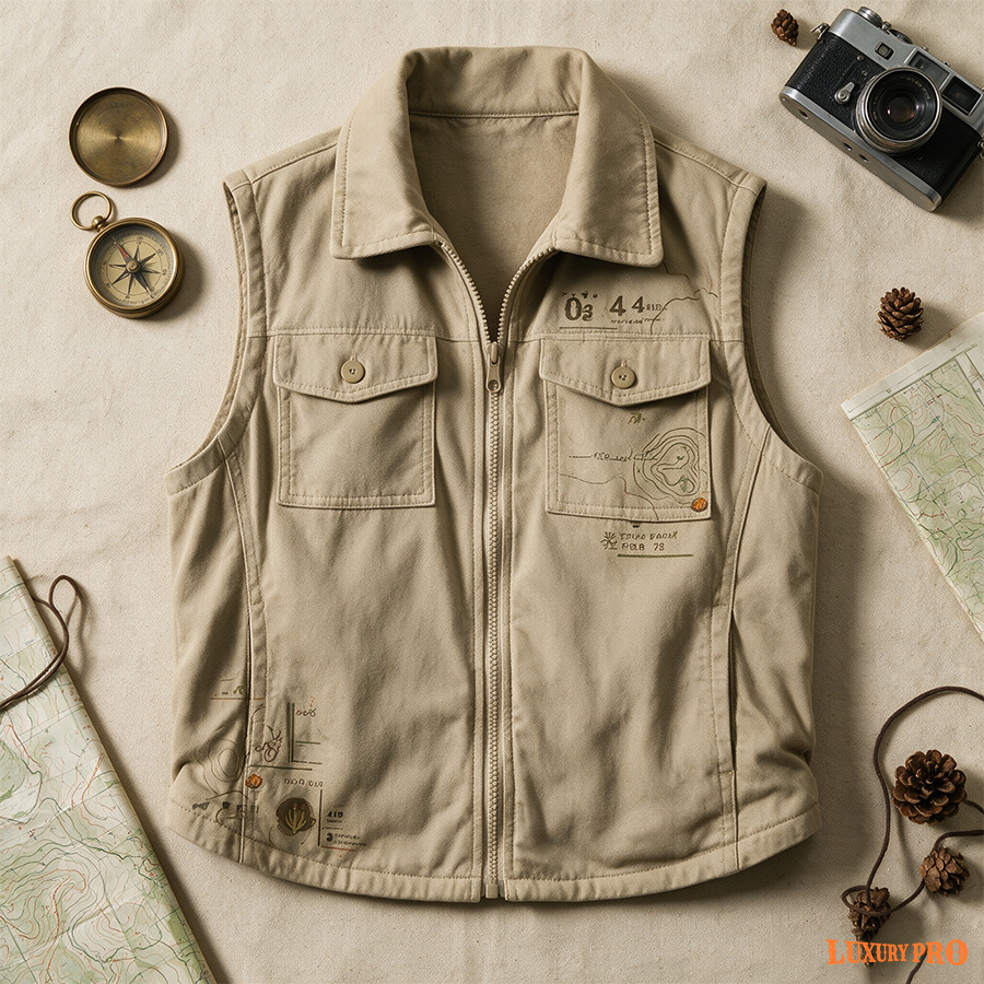 2D Corduroy vest with fleece