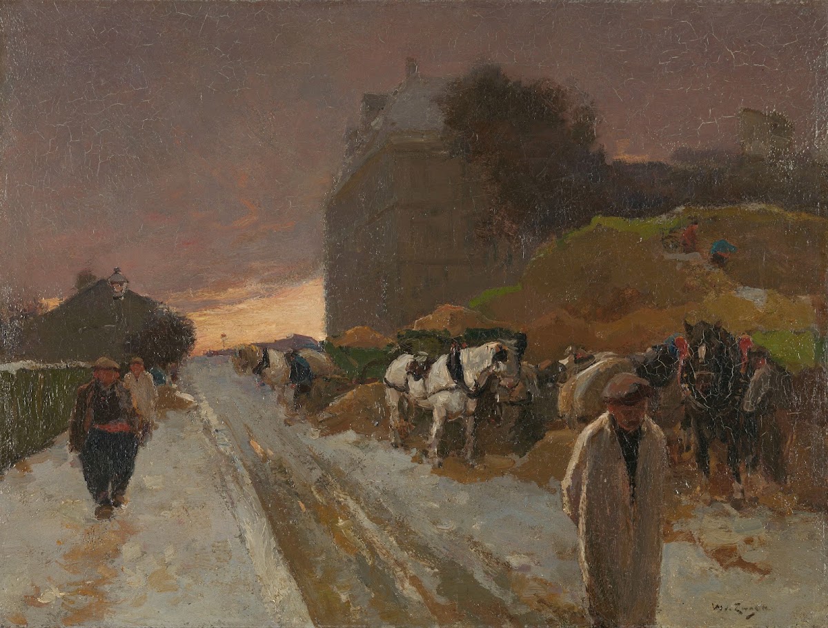Street in Montmartre Paris in the Winter 1885   1931