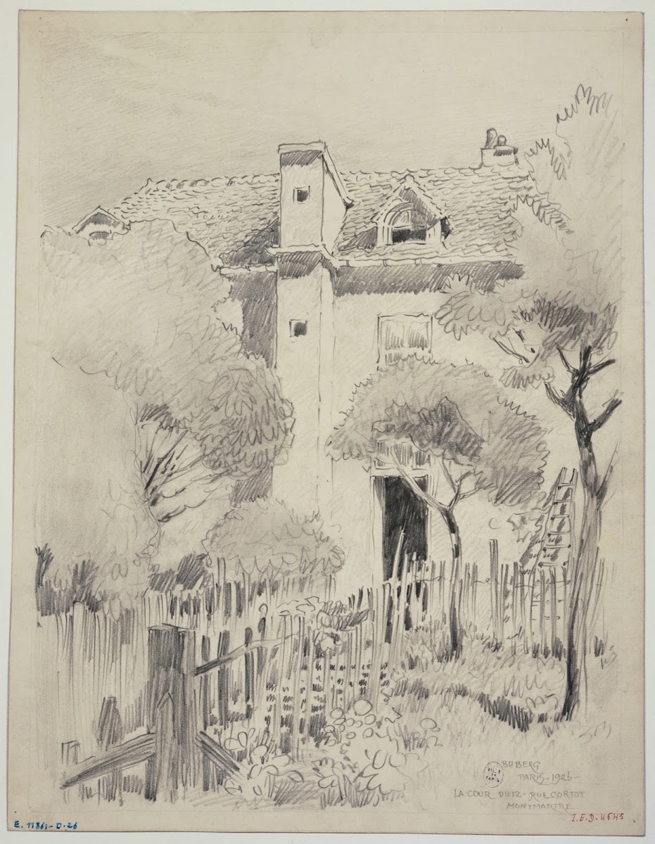 Cour dune maison 12 rue Cortot 1926