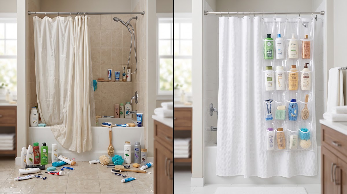 Best Shower Curtain Organizers for Tiny Bathrooms (2026) - BEFORE-AFTER / FINAL VERDICT