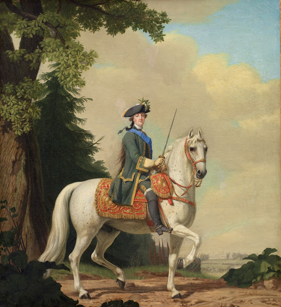 Catharina II of Russia in Life Guard Uniform on the horse Brillante 1782