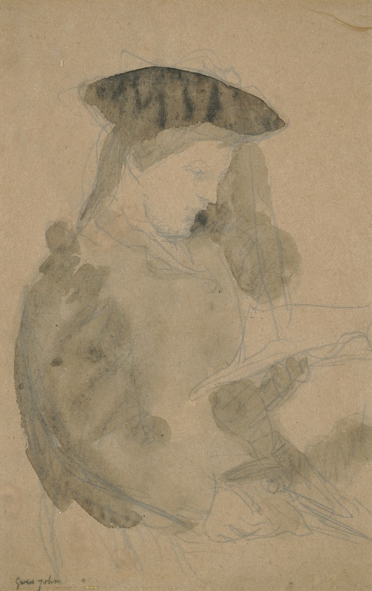 Study of a Girl Reading circa 1909