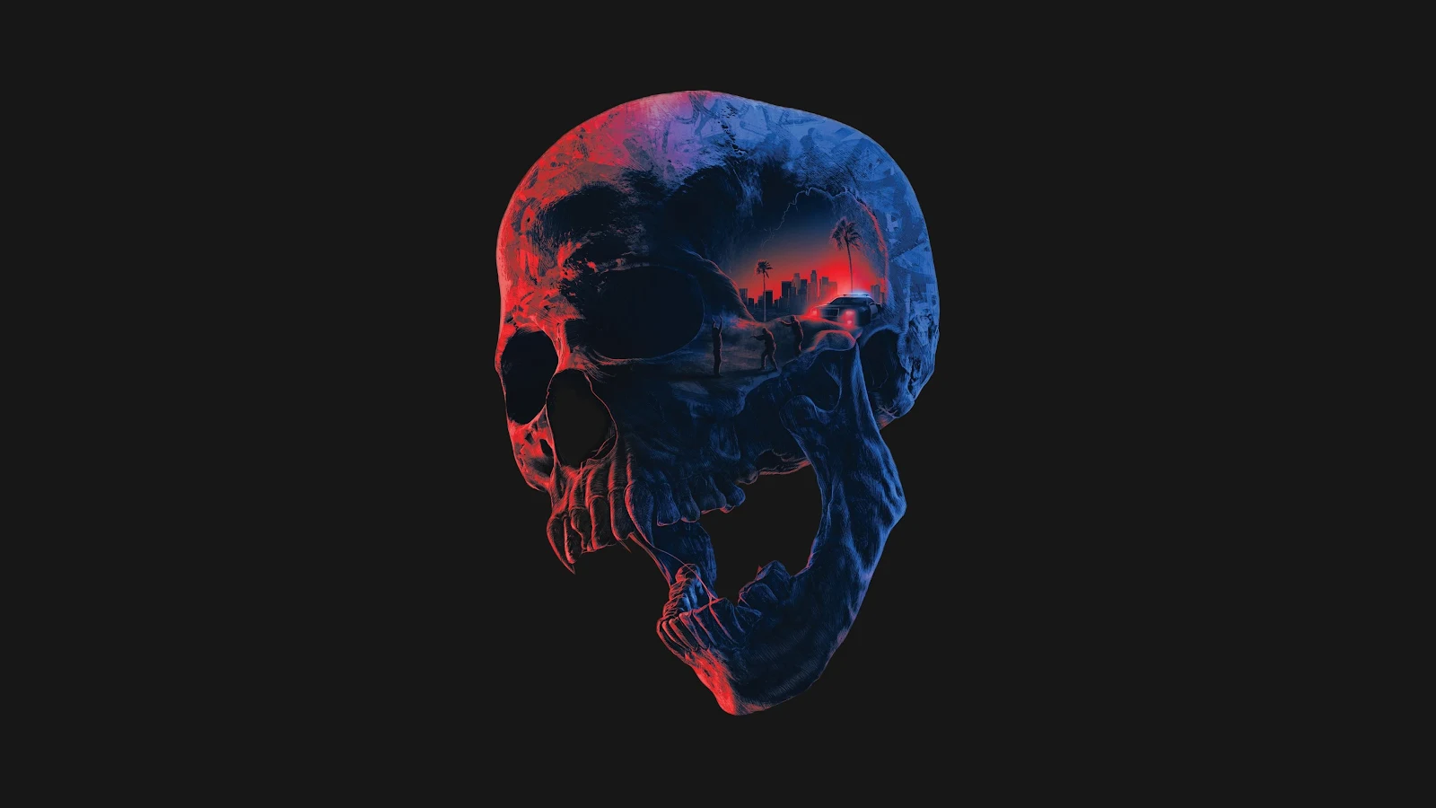 Need For Speed Heat Skull - Digital Poster Art 4K Wallpaper (3840x2160)