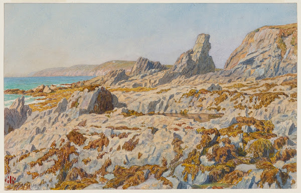 Grève de Pors Léonnec à marée basse Morgat 1915