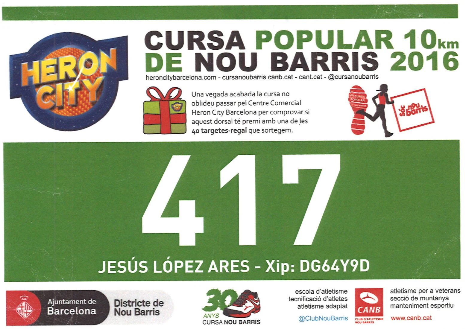 Dorsal de Cursa Nour Barris