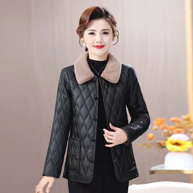 Women's winter jacket, quilted, for mothers, elegant