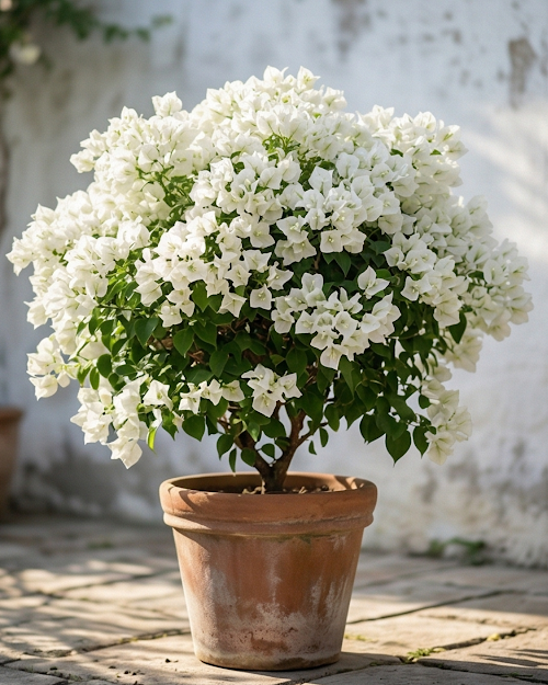 Imported Thai White Ball Bougainvillea Plant