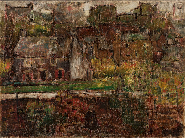 Widok miasta nad wodą 1914