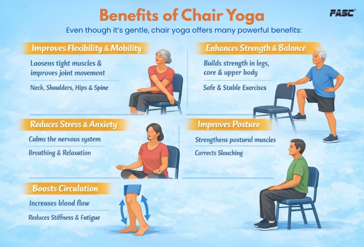 Benefits of Chair yoga