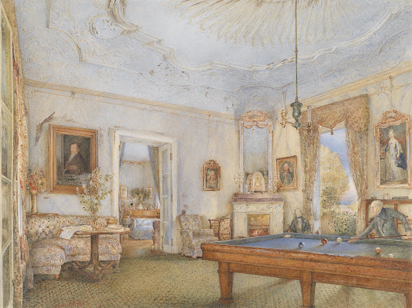 Interieur mit Billard