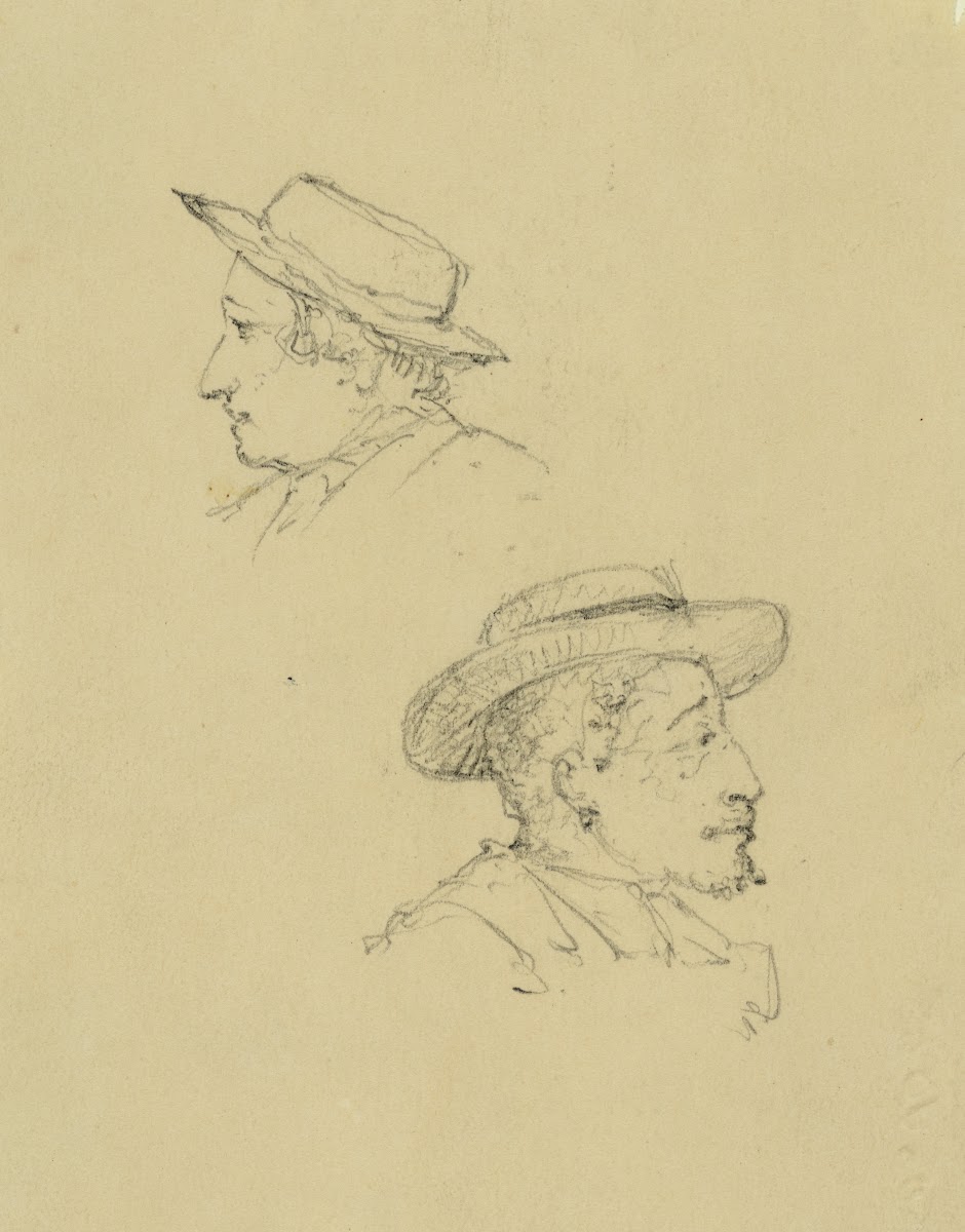 White seaman and cold man on board steamboat on Potomac Washington to Aquia Cree