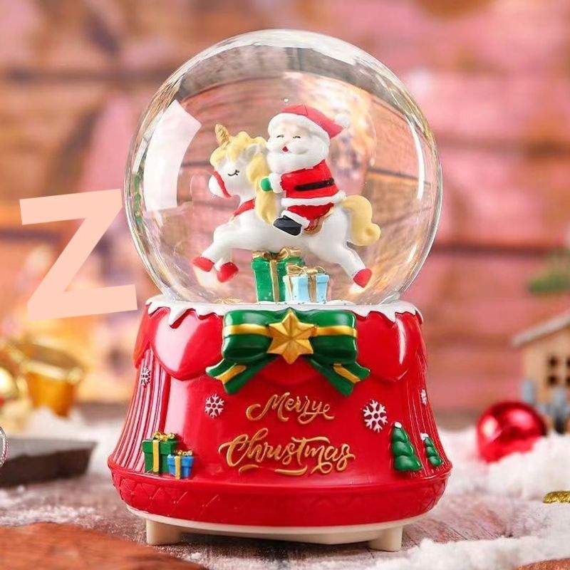 Weihnachtliche Schneekugel mit Musik und Licht