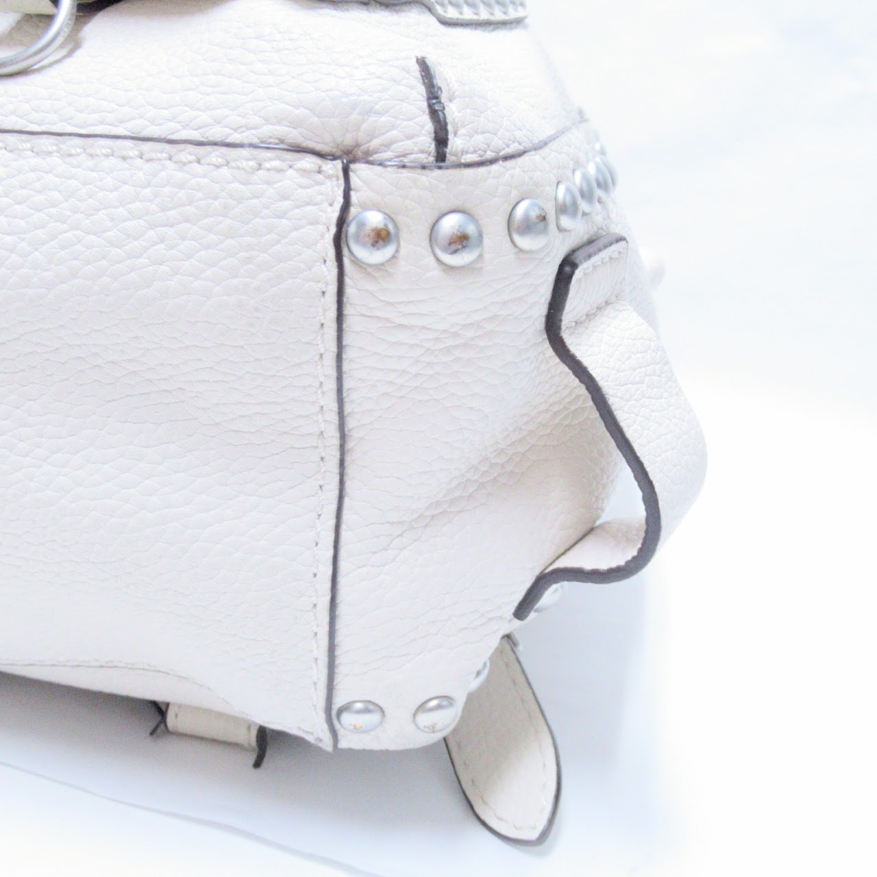 Coach White Leather Backpack