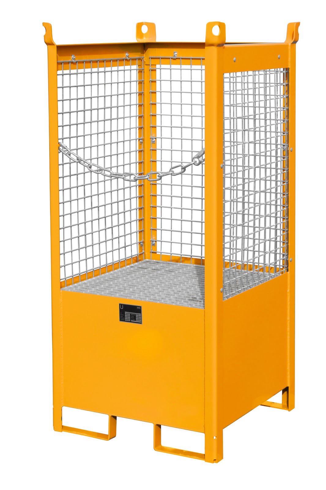 Vaten-stapelpallets FSP-1 D, gelakt, Geeloranje