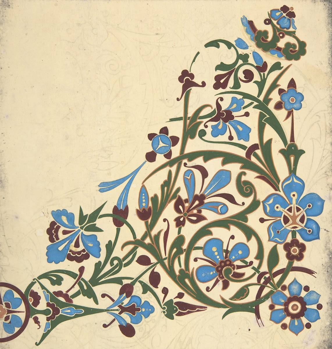 Design for a Floral Pattern ca 1883