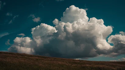 Nature, Clouds, Sky, Landscape, Grass 4K Wallpaper Background