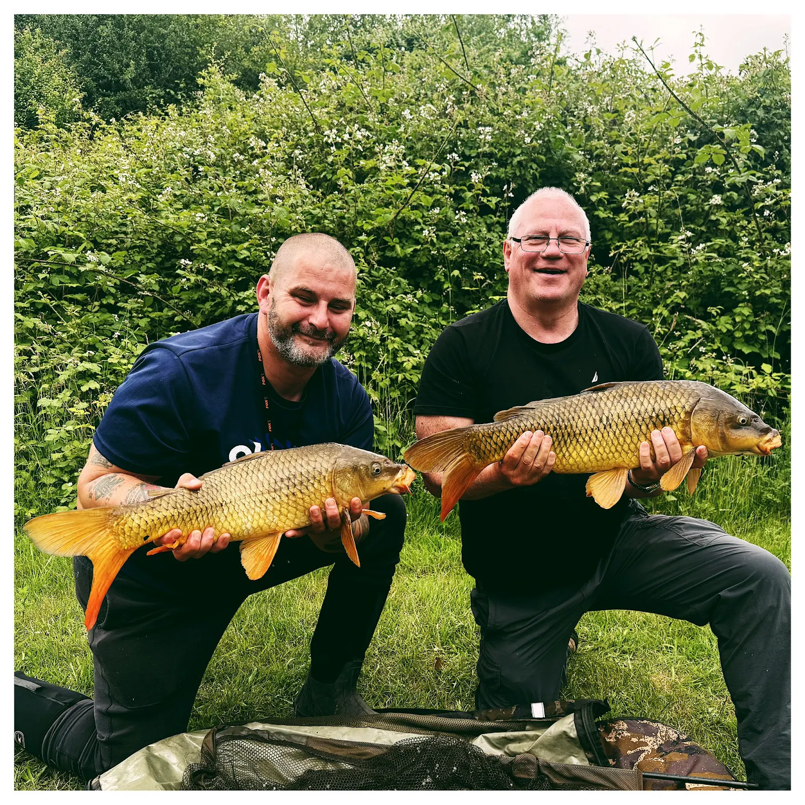 Robert Thomson with a Carp caught at a veterans charity fishing event in Essex