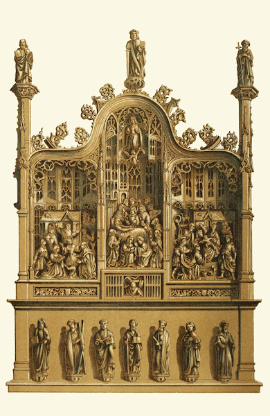 A portable altar in carved oak 1852