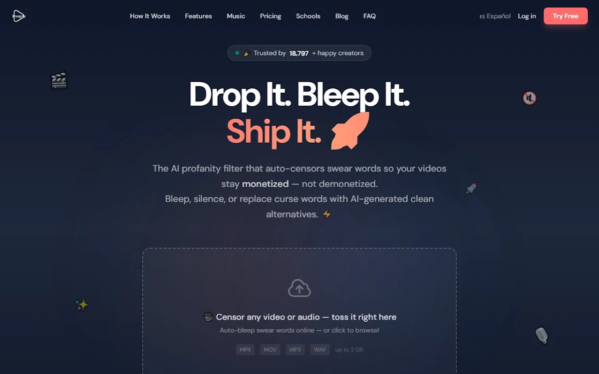 Captura de Bleepify