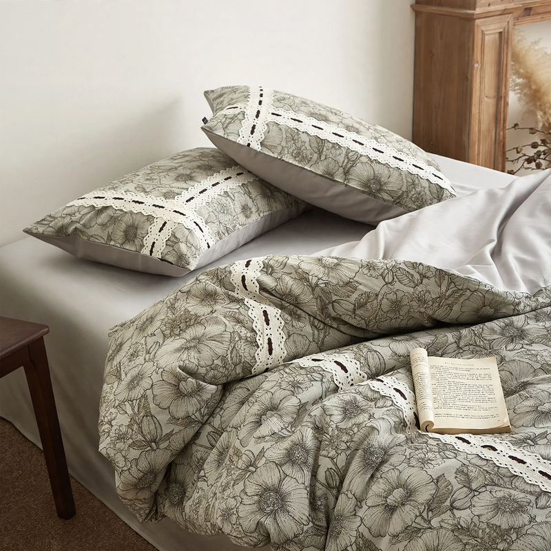Pure Cotton Bedding Set, 4-Piece, French Style