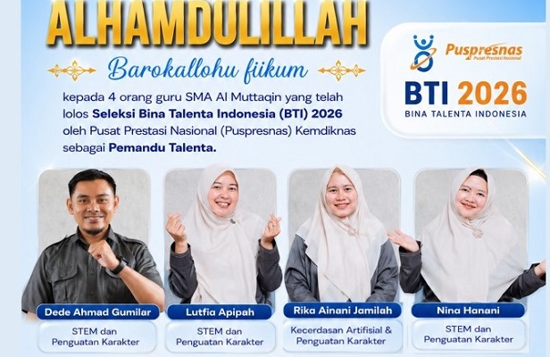 Alhamdulillah, 4 guru dan 13 siswa lolos seleksi Bina Talenta Indonesia