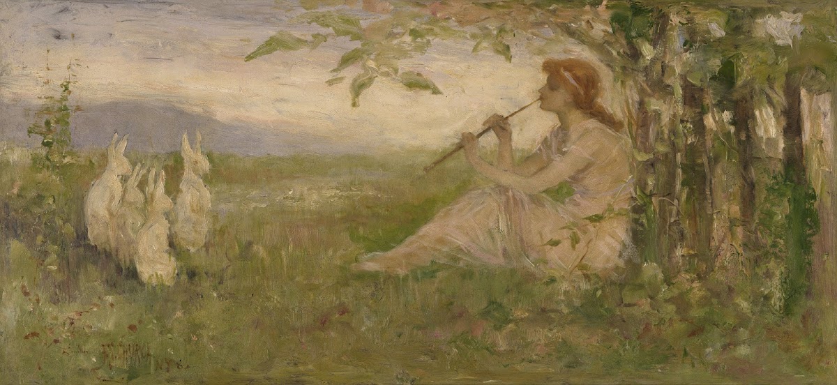 Girl With Rabbits 1886