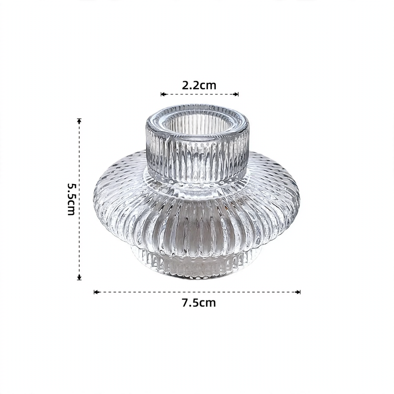 Kristallglas-Kerzenständer, europäisches Design, doppelte Funktion