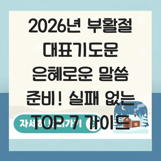 부활절 대표기도문 은혜로운 말씀 준비