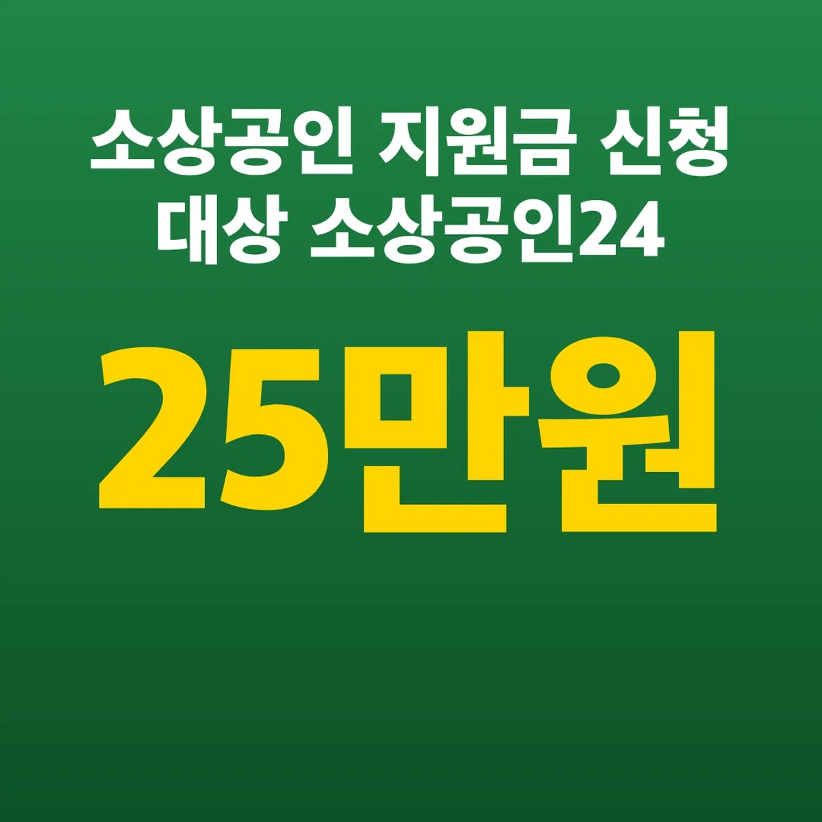 소상공인 지원금 신청 대상 소상공인24 바우처 25만원