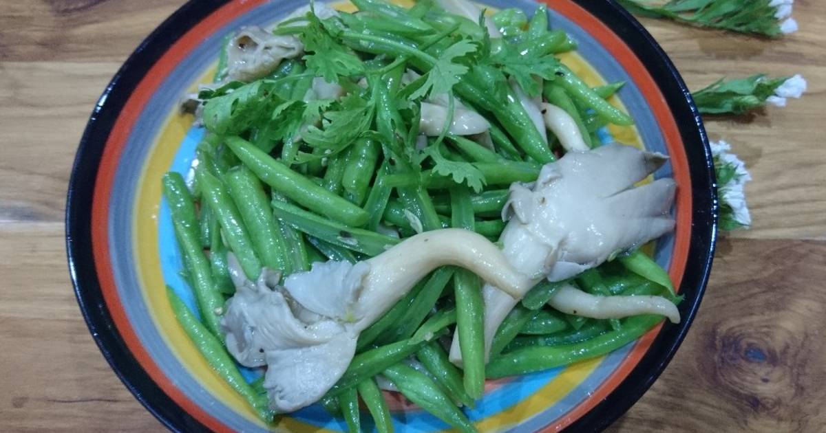 Đậu cô ve xào nấm bào ngư chay