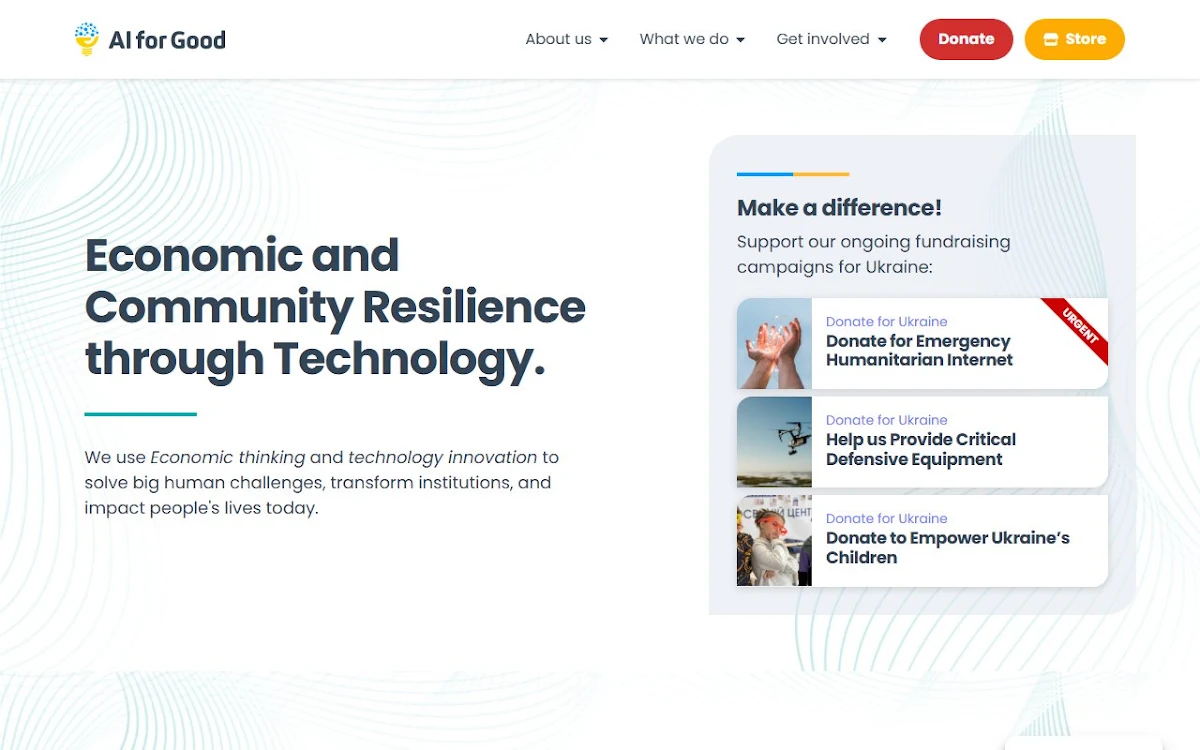 Captura de ai4good.org