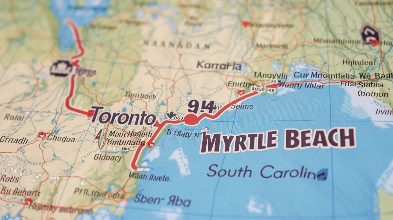 How Long From Toronto to Myrtle Beach: Travel Time & Tips