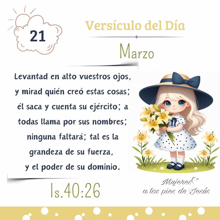 Marzo 21 ~ Isaías 40:26