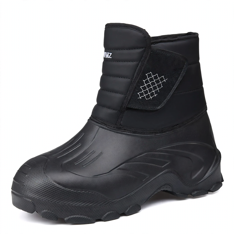 Winter snow boots for men, lined, short