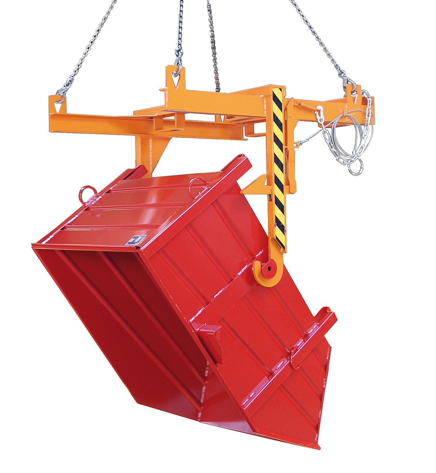 Bouwstofcontainer BBP 100, gelakt, Vuurrood
