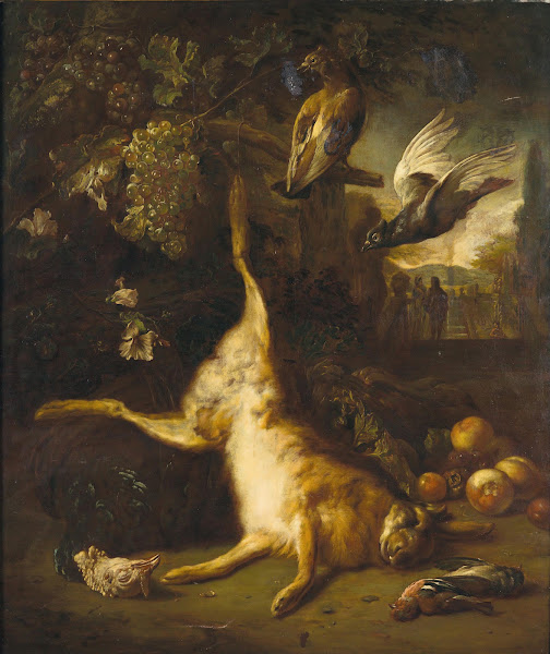 Game with a hare and birds a park landscape beyond 18th Century