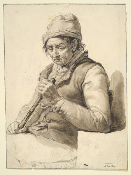 Seated Man withStick 19thcentury