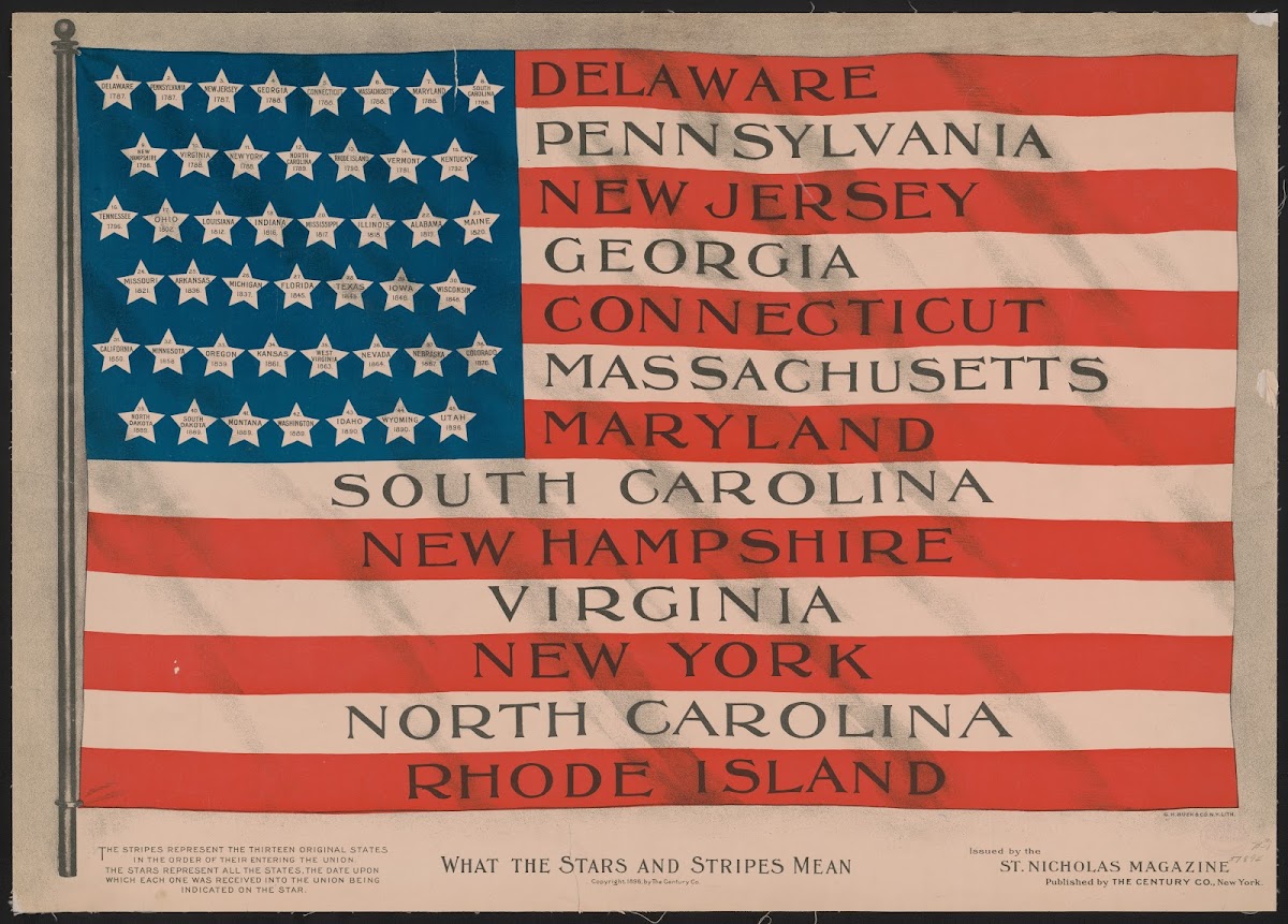What the stars and stripes mean 1896