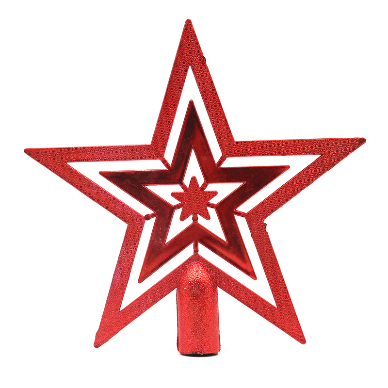 Christmas tree top star, plastic, various sizes